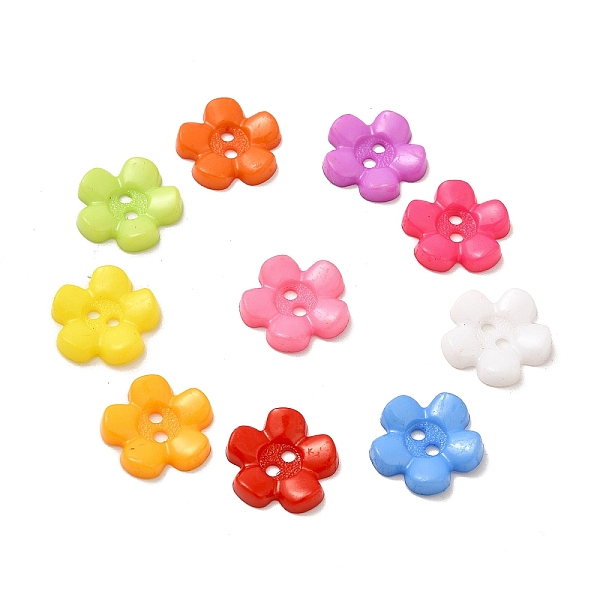 PandaHall Acrylic Buttons, 2-Hole, Dyed, Flower, Mixed Color, 15x15x3mm, Hole: 2mm Acrylic Flower Multicolor
PandaHall Acrylic Buttons, 2-Hole, Dyed, Flower, Mixed Color, 15x15x3mm, Hole: 2mm Acrylic Flower Multicolor