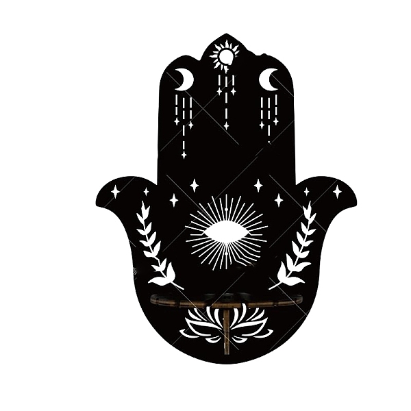 PandaHall Wooden Wall-Mounted Small Crystal Display Shelf, Witch Hanging Crystal Holder, for Crystal Dowsing Pendulum Pendant Storage, Hamsa...
PandaHall Wooden Wall-Mounted Small Crystal Display Shelf, Witch Hanging Crystal Holder, for Crystal Dowsing Pendulum Pendant Storage, Hamsa...