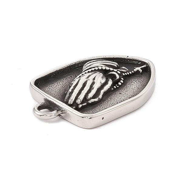 PandaHall 304 Stainless Steel Pendant, Shield with Praying Hands, Antique Silver, 26x17x4mm, Hole: 2.4mm 304 Stainless Steel Others
PandaHall 304 Stainless Steel Pendant, Shield with Praying Hands, Antique Silver, 26x17x4mm, Hole: 2.4mm 304 Stainless Steel Others