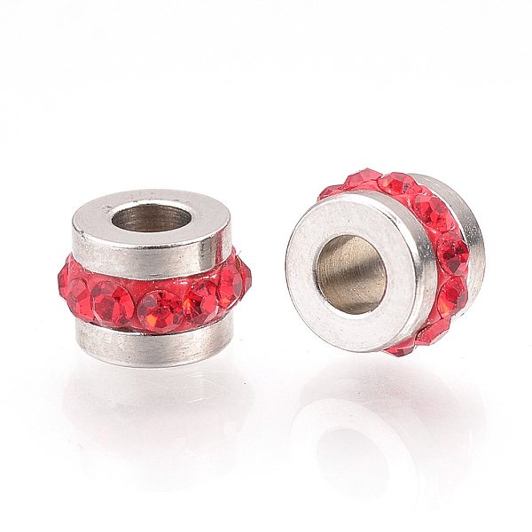 PandaHall 201 Stainless Steel Rhinestone Beads, Column, Light Siam, 7x5mm, Hole: 3mm Stainless Steel+Rhinestone Column Red
PandaHall 201 Stainless Steel Rhinestone Beads, Column, Light Siam, 7x5mm, Hole: 3mm Stainless Steel+Rhinestone Column Red