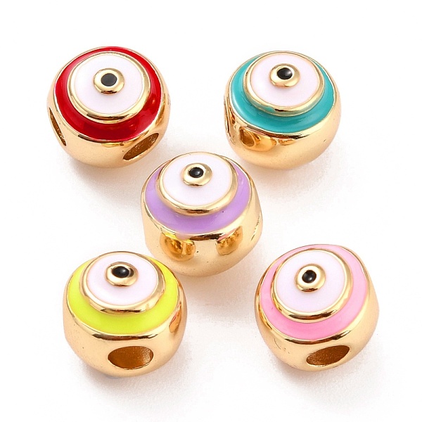 PandaHall Brass Enamel Beads, Long-Lasting Plated, Real 18K Gold Plated, Round, Mixed Color, 11~11.5mm, Hole: 3mm Brass Round Multicolor
PandaHall Brass Enamel Beads, Long-Lasting Plated, Real 18K Gold Plated, Round, Mixed Color, 11~11.5mm, Hole: 3mm Brass Round Multicolor
