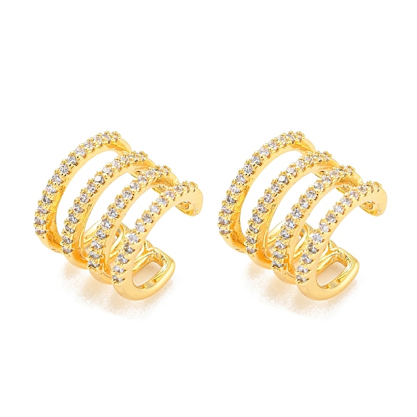 PandaHall Rack Plating Brass with Clear Cubic Zirconia Multi Lines Cuff Earrings, Long-Lasting Plated, Lead Free & Cadmium Free, Real 18K...
PandaHall Rack Plating Brass with Clear Cubic Zirconia Multi Lines Cuff Earrings, Long-Lasting Plated, Lead Free & Cadmium Free, Real 18K...