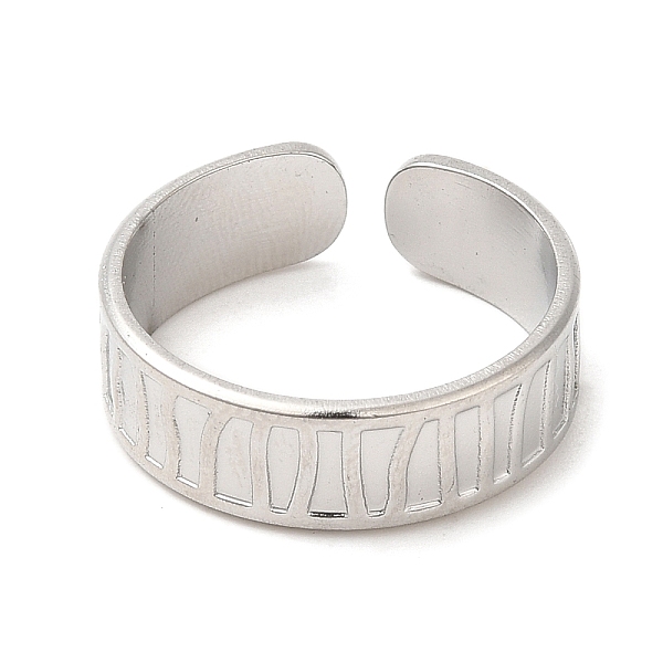 PandaHall 304 Stainless Steel Open Cuff Rings, Stainless Steel Color, US Size 7 1/4(17.5mm) 304 Stainless Steel Ring
PandaHall 304 Stainless Steel Open Cuff Rings, Stainless Steel Color, US Size 7 1/4(17.5mm) 304 Stainless Steel Ring