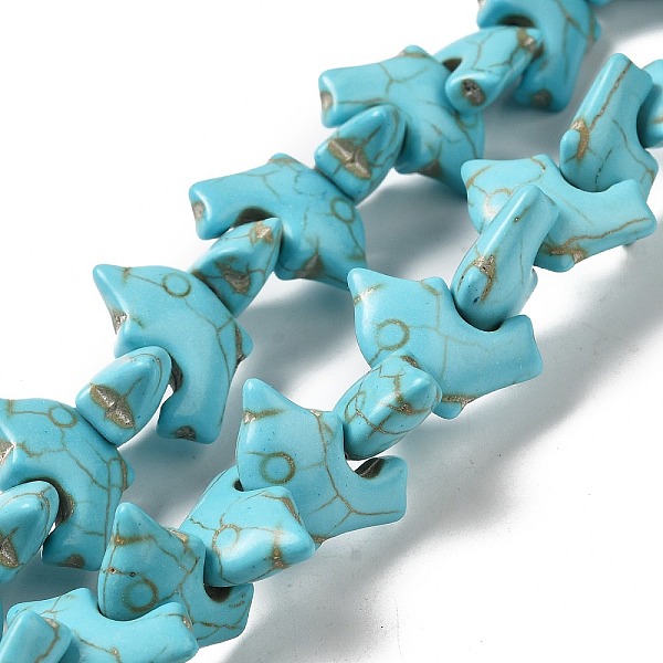 PandaHall Synthetic Turquoise Beads Strands, Dolphin, Medium Turquoise, 13x20x7mm, Hole: 1.2mm, about 40~42pcs/strand, 14.96''~15.55''...
PandaHall Synthetic Turquoise Beads Strands, Dolphin, Medium Turquoise, 13x20x7mm, Hole: 1.2mm, about 40~42pcs/strand, 14.96''~15.55''...