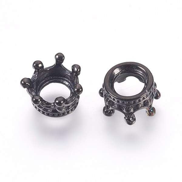PandaHall 316 Surgical Stainless Steel Beads, Large Hole Beads, Crown, Gunmetal, 10x5.5mm, Hole: 5mm 316 Surgical Stainless Steel Crown
PandaHall 316 Surgical Stainless Steel Beads, Large Hole Beads, Crown, Gunmetal, 10x5.5mm, Hole: 5mm 316 Surgical Stainless Steel Crown