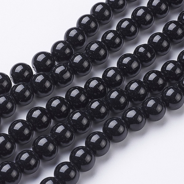 PandaHall Glass Beads Strands, Round, Black, about 10mm in diameter, hole: 1mm, about 30pcs/strand, 12 inch Glass Round Black
PandaHall Glass Beads Strands, Round, Black, about 10mm in diameter, hole: 1mm, about 30pcs/strand, 12 inch Glass Round Black