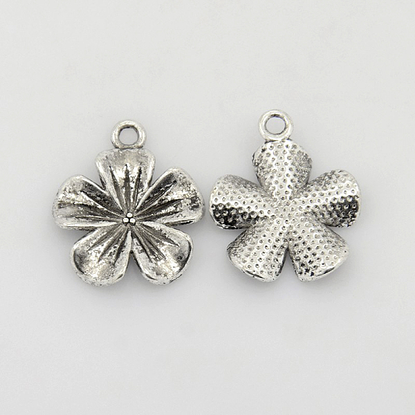 PandaHall Tibetan Style Alloy Pendants, Flower, Antique Silver, Lead Free & Cadmium Free, 23x20x4mm, Hole: 2mm Alloy Flower
PandaHall Tibetan Style Alloy Pendants, Flower, Antique Silver, Lead Free & Cadmium Free, 23x20x4mm, Hole: 2mm Alloy Flower