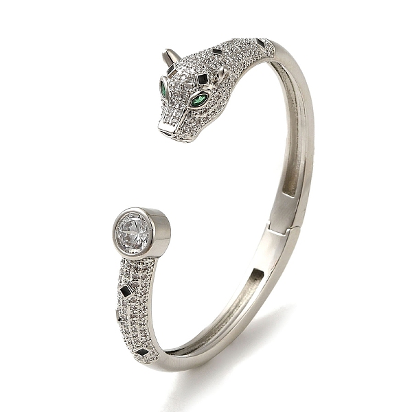 PandaHall Brass Pave Clear & Green Cubic Zirconia Leopard Open Cuff Bangle for Women, Platinum, Inner Diameter: 2-1/8x2-1/2 inch(5.25x6.2cm)...
PandaHall Brass Pave Clear & Green Cubic Zirconia Leopard Open Cuff Bangle for Women, Platinum, Inner Diameter: 2-1/8x2-1/2 inch(5.25x6.2cm)...