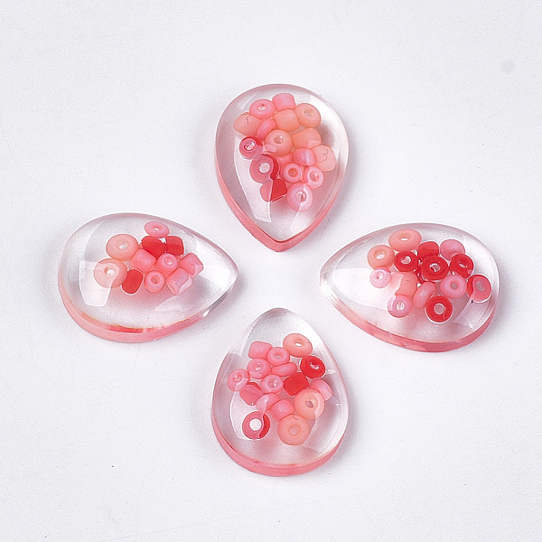 PandaHall Transparent Resin Cabochons, with Seed Beads Inside, teardrop, Pink, 20x15x6mm Resin Teardrop Pink
PandaHall Transparent Resin Cabochons, with Seed Beads Inside, teardrop, Pink, 20x15x6mm Resin Teardrop Pink