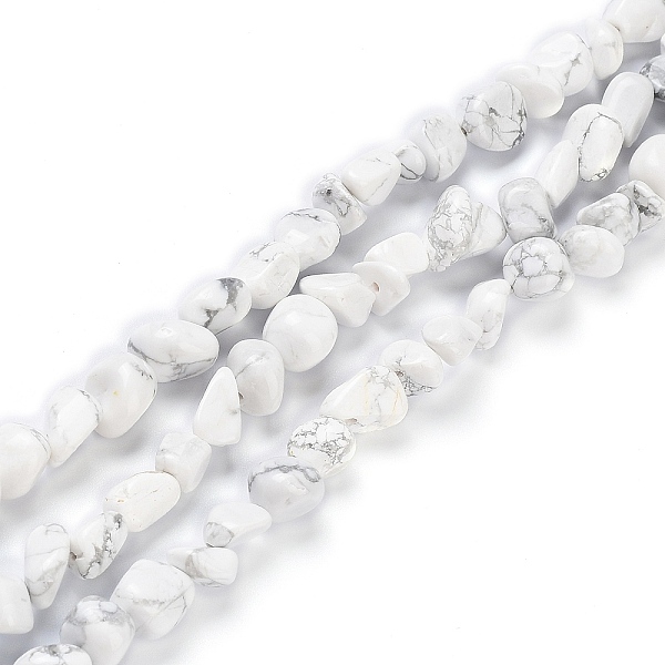 PandaHall Natural Howlite Beads Strands, Nuggets, 5.5~15x7.5~9x6~7.5mm, Hole: 0.9mm, about 40~44pcs/strand, 14.76''~15.35''(37.5~39cm)...
PandaHall Natural Howlite Beads Strands, Nuggets, 5.5~15x7.5~9x6~7.5mm, Hole: 0.9mm, about 40~44pcs/strand, 14.76''~15.35''(37.5~39cm)...