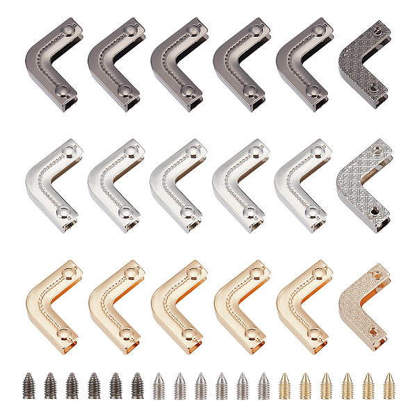 PandaHall WADORN 18 Sets Purse Edge Decorative Clip Buckles, 3 Colors Purse Edge Protector Metal Purse Corner for Bag Screw-in Bag Corner...
PandaHall WADORN 18 Sets Purse Edge Decorative Clip Buckles, 3 Colors Purse Edge Protector Metal Purse Corner for Bag Screw-in Bag Corner...