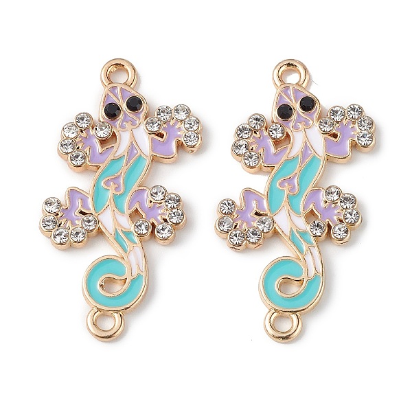 PandaHall Alloy Enamel Connector Charms, Lizard Links with Crystal Rhinestone, Light Gold, Cadmium Free & Nickel Free & Lead Free, Cyan...
PandaHall Alloy Enamel Connector Charms, Lizard Links with Crystal Rhinestone, Light Gold, Cadmium Free & Nickel Free & Lead Free, Cyan...