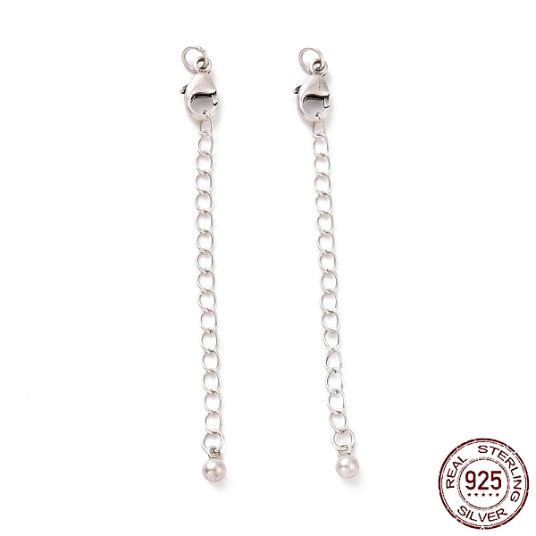 PandaHall 925 Sterling Silver Chain Extenders, with Lobster Claw Clasps & Charms, Round, Antique Silver, 62x2.5mm, Hole: 2.4mm Sterling...
PandaHall 925 Sterling Silver Chain Extenders, with Lobster Claw Clasps & Charms, Round, Antique Silver, 62x2.5mm, Hole: 2.4mm Sterling...