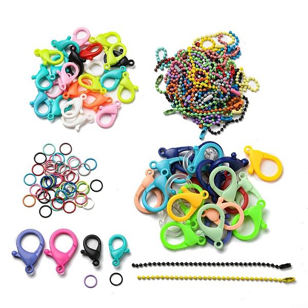 PandaHall DIY Kits, including 50Pcs Iron Ball Chains with Connectors, 50Pcs 2 Style Plastic Lobster Claw Clasps, 50Pcs Iron Jump Rings..., Multicolor
PandaHall DIY Kits, including 50Pcs Iron Ball Chains with Connectors, 50Pcs 2 Style Plastic Lobster Claw Clasps, 50Pcs Iron Jump Rings..., Multicolor