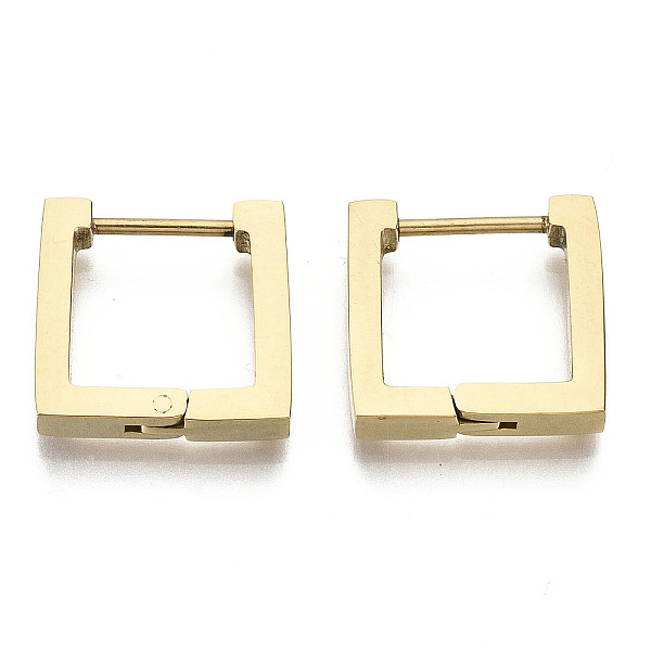 PandaHall 304 Stainless Steel Huggie Hoop Earrings, Square, Real 18K Gold Plated, 14x14x3mm, Pin: 0.8mm 304 Stainless Steel Square
PandaHall 304 Stainless Steel Huggie Hoop Earrings, Square, Real 18K Gold Plated, 14x14x3mm, Pin: 0.8mm 304 Stainless Steel Square