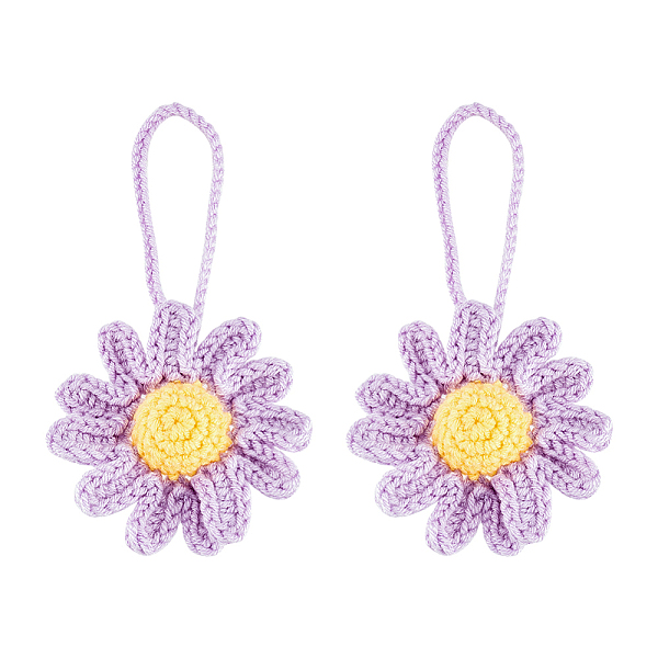 PandaHall Fingerinspire 2Pcs Cotton Braided Woven Hanging Pendant Decorations, Fabric Pendant, Daisy Flower, Lilac, 14~14.3cm Cotton Flower..., Purple
PandaHall Fingerinspire 2Pcs Cotton Braided Woven Hanging Pendant Decorations, Fabric Pendant, Daisy Flower, Lilac, 14~14.3cm Cotton Flower..., Purple