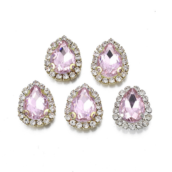 PandaHall Sew on Rhinestone, Transparent Glass Rhinestone, with Brass Prong Settings, Faceted, Teardrop, Pearl Pink, 19x14.5x5.5mm, Hole..., Clear
PandaHall Sew on Rhinestone, Transparent Glass Rhinestone, with Brass Prong Settings, Faceted, Teardrop, Pearl Pink, 19x14.5x5.5mm, Hole..., Clear