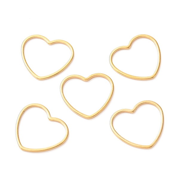 PandaHall 201 Stainless Steel Linking Rings, Heart, Golden, 14x15.5x1mm 201 Stainless Steel Heart
PandaHall 201 Stainless Steel Linking Rings, Heart, Golden, 14x15.5x1mm 201 Stainless Steel Heart