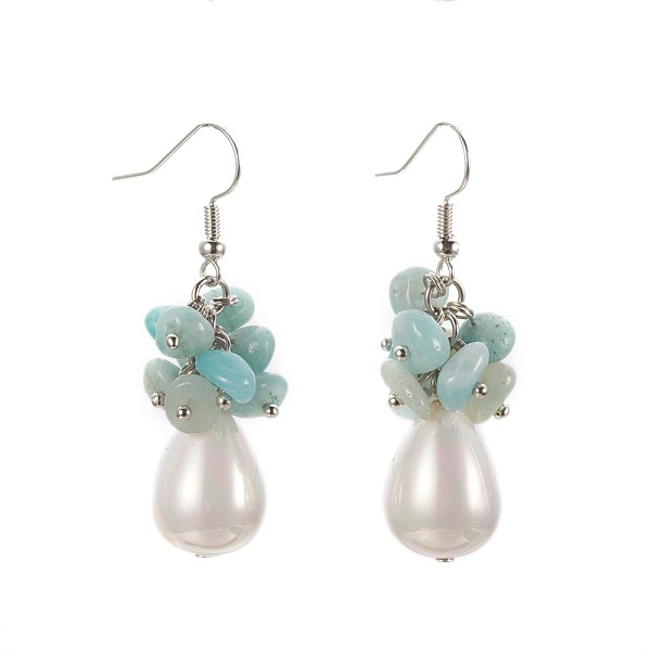 PandaHall Natural Flower Amazonite Dangle Earrings, with Teardrop Shell Pearl Bead, Brass Ball Head pins, 304 Stainless Steel Jump Rings and...
PandaHall Natural Flower Amazonite Dangle Earrings, with Teardrop Shell Pearl Bead, Brass Ball Head pins, 304 Stainless Steel Jump Rings and...