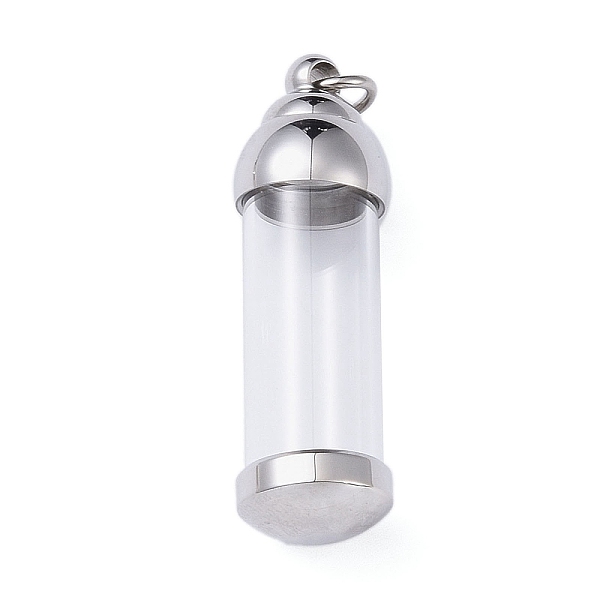 PandaHall 304 Stainless Steel Big Pendants, with Glass, Bottle, Stainless Steel Color, 45.5x13.5mm Stainless Steel+Glass Bottle
PandaHall 304 Stainless Steel Big Pendants, with Glass, Bottle, Stainless Steel Color, 45.5x13.5mm Stainless Steel+Glass Bottle
