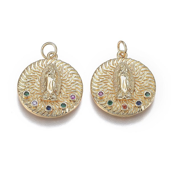 PandaHall Brass Mirco Pave Colorful Cubic Zirconia Pendants, Lady of Guadalupe Charms, Long-Lasting Plated, for Religion, with Jump Rings...
PandaHall Brass Mirco Pave Colorful Cubic Zirconia Pendants, Lady of Guadalupe Charms, Long-Lasting Plated, for Religion, with Jump Rings...