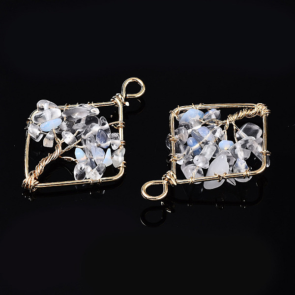 PandaHall Opalite Pendants, Golden Tone Brass Wire Wrapped, Tree, Rhombus, 43.5~44.5x29.5~31x6.5~7.5mm, Hole: 4mm Opalite Rhombus
PandaHall Opalite Pendants, Golden Tone Brass Wire Wrapped, Tree, Rhombus, 43.5~44.5x29.5~31x6.5~7.5mm, Hole: 4mm Opalite Rhombus