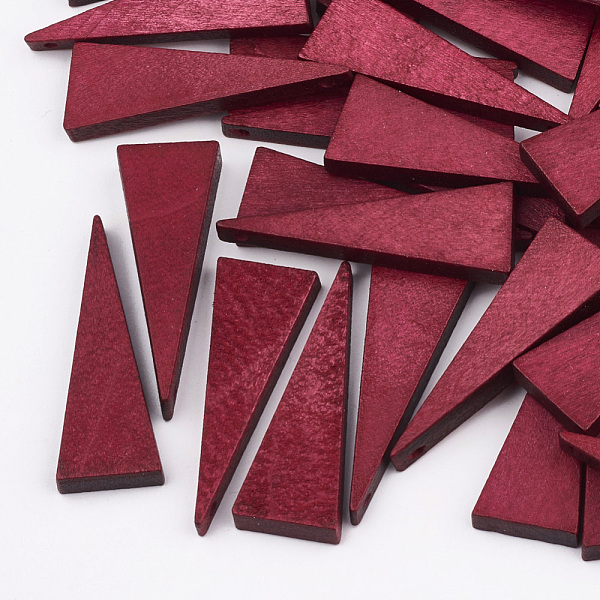 PandaHall Pear Wood Pendants, Dyed, Triangle, Crimson, 40x14x4~5mm, Hole: 1.6mm Wood Triangle Pink
PandaHall Pear Wood Pendants, Dyed, Triangle, Crimson, 40x14x4~5mm, Hole: 1.6mm Wood Triangle Pink