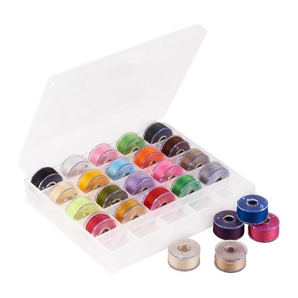 PandaHall Polyester Thread, with Plastic Spools, for Sewing, Mixed Color, 0.1mm, 25rolls/box Polyester Multicolor
PandaHall Polyester Thread, with Plastic Spools, for Sewing, Mixed Color, 0.1mm, 25rolls/box Polyester Multicolor