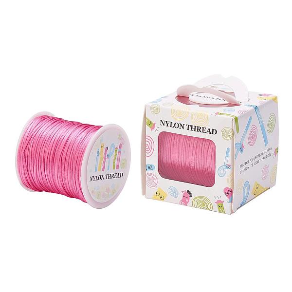 PandaHall Nylon Thread, Rattail Satin Cord, Pale Violet Red, 1.0mm, about 76.55 yards(70m)/roll Nylon Pink
PandaHall Nylon Thread, Rattail Satin Cord, Pale Violet Red, 1.0mm, about 76.55 yards(70m)/roll Nylon Pink