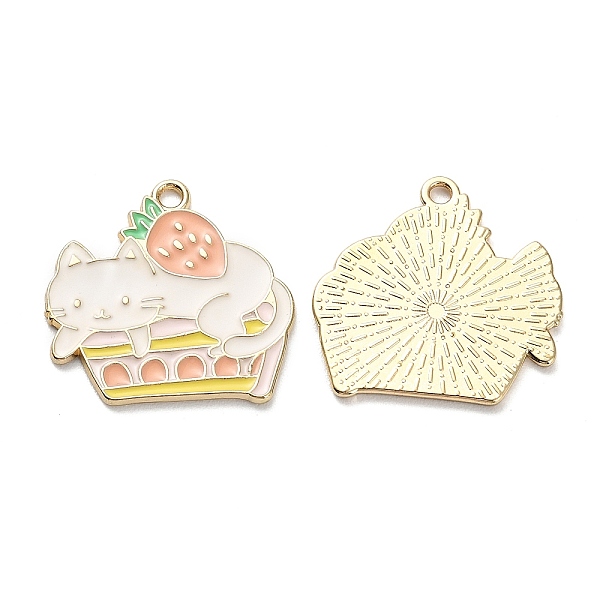 PandaHall Rack Plating Alloy Enamel Pendants, Cadmium Free & Lead Free & Nickel Free, Golden, Cat with Strawberry Charm, Old Lace, 25x25x1mm...
PandaHall Rack Plating Alloy Enamel Pendants, Cadmium Free & Lead Free & Nickel Free, Golden, Cat with Strawberry Charm, Old Lace, 25x25x1mm...
