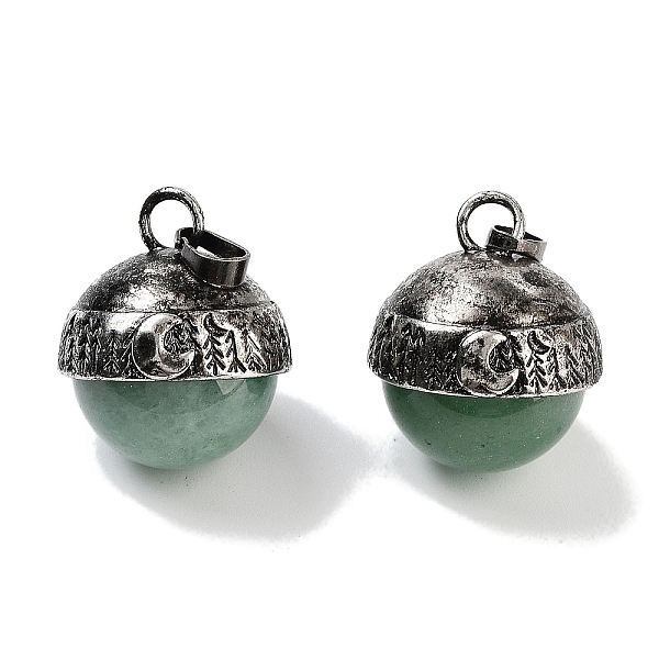 PandaHall Natural Green Aventurine Sphere Pendants, Rack Plating Antique Silver Plated Brass Round Charms, Cadmium Free & Lead Free...
PandaHall Natural Green Aventurine Sphere Pendants, Rack Plating Antique Silver Plated Brass Round Charms, Cadmium Free & Lead Free...