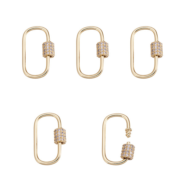 PandaHall Brass Micro Pave Clear Cubic Zirconia Screw Carabiner Lock Charms, for Necklaces Making, Oval, Golden, 25x15x5.5mm, Screw...
PandaHall Brass Micro Pave Clear Cubic Zirconia Screw Carabiner Lock Charms, for Necklaces Making, Oval, Golden, 25x15x5.5mm, Screw...