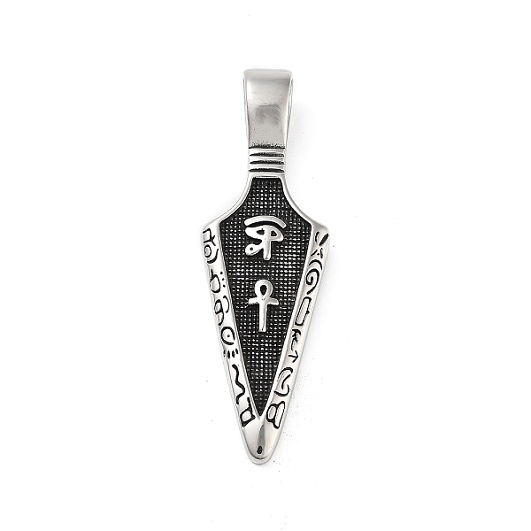 PandaHall Retro 304 Stainless Steel Big Pendants, Spearhead with Eye of Horus & Egyptian Cross Ankh Charm, Antique Silver, 59.5x18.5x9mm...
PandaHall Retro 304 Stainless Steel Big Pendants, Spearhead with Eye of Horus & Egyptian Cross Ankh Charm, Antique Silver, 59.5x18.5x9mm...