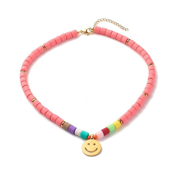 PandaHall Handmada Polymer Clay & Synthetic Hematite Necklaces, 304 Stainless Steel Smiling Face Pendant Necklaces, with Lobster Claw Clasps...
PandaHall Handmada Polymer Clay & Synthetic Hematite Necklaces, 304 Stainless Steel Smiling Face Pendant Necklaces, with Lobster Claw Clasps...