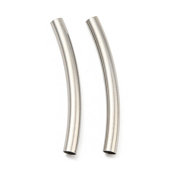 PandaHall 304 Stainless Steel Tube Beads, Curved Tube, Stainless Steel Color, 30x3mm, Hole: 2.5mm 304 Stainless Steel Tube
PandaHall 304 Stainless Steel Tube Beads, Curved Tube, Stainless Steel Color, 30x3mm, Hole: 2.5mm 304 Stainless Steel Tube