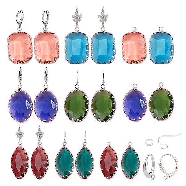 PandaHall SUNNYCLUE DIY Earring Making Kits, with K9 Glass Pendants, Brass Earring Findings, Mixed Shape, Platinum, Pendants: 12pcs/box..., Multicolor
PandaHall SUNNYCLUE DIY Earring Making Kits, with K9 Glass Pendants, Brass Earring Findings, Mixed Shape, Platinum, Pendants: 12pcs/box..., Multicolor