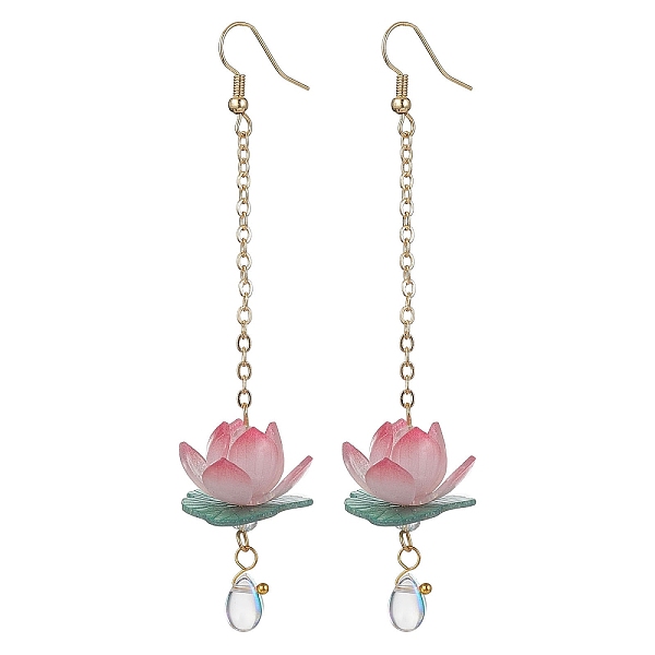 PandaHall 3D Lotus Plastic Dangle Earrings, Real 18K Gold Plated Brass Tassel Earrings with Glass Beaded, Pale Violet Red, 93x22mm Plastic...
PandaHall 3D Lotus Plastic Dangle Earrings, Real 18K Gold Plated Brass Tassel Earrings with Glass Beaded, Pale Violet Red, 93x22mm Plastic...