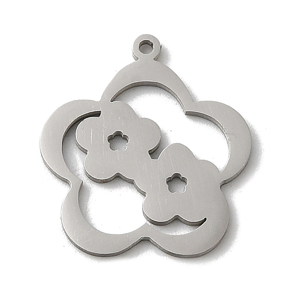PandaHall 201 Stainless Steel Pendants, Laser Cut, Stainless Steel Color, Flower Charm, 15x14x1mm, Hole: 0.8mm 201 Stainless Steel Flower
PandaHall 201 Stainless Steel Pendants, Laser Cut, Stainless Steel Color, Flower Charm, 15x14x1mm, Hole: 0.8mm 201 Stainless Steel Flower