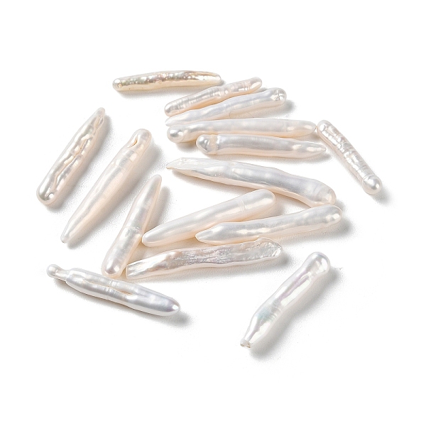 PandaHall Natural Keshi Pearl Cultured Freshwater Pearl Beads, Baroque Pearls, Undrilled/No Hole, Column, WhiteSmoke, 22~35.5x3~5mm Keshi..., White
PandaHall Natural Keshi Pearl Cultured Freshwater Pearl Beads, Baroque Pearls, Undrilled/No Hole, Column, WhiteSmoke, 22~35.5x3~5mm Keshi..., White