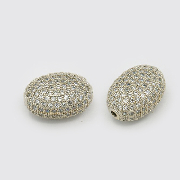 PandaHall Brass Cubic Zirconia Beads, Oval, Platinum, 13.5x10x7mm, Hole: 1.5mm Brass+Cubic Zirconia Oval
PandaHall Brass Cubic Zirconia Beads, Oval, Platinum, 13.5x10x7mm, Hole: 1.5mm Brass+Cubic Zirconia Oval
