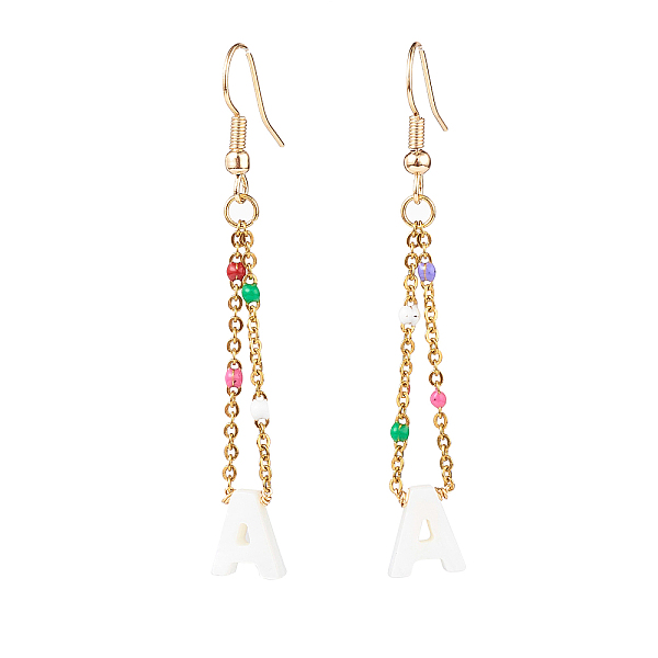 PandaHall Natural Freshwater Shell Dangle Earring, with 304 Stainless Steel Enamel Cable Chains, Brass Earring Hooks, Copper Wire, Mixed...
PandaHall Natural Freshwater Shell Dangle Earring, with 304 Stainless Steel Enamel Cable Chains, Brass Earring Hooks, Copper Wire, Mixed...