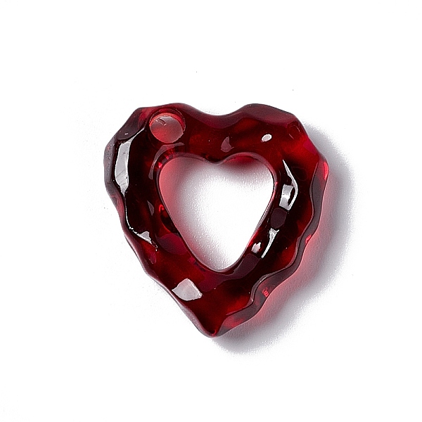 PandaHall Transparent Resin Pendants, Large Hole Pendant, Water Ripple Heart Charm, Dark Red, 26x24x6.5mm, Hole: 4mm Resin Heart
PandaHall Transparent Resin Pendants, Large Hole Pendant, Water Ripple Heart Charm, Dark Red, 26x24x6.5mm, Hole: 4mm Resin Heart