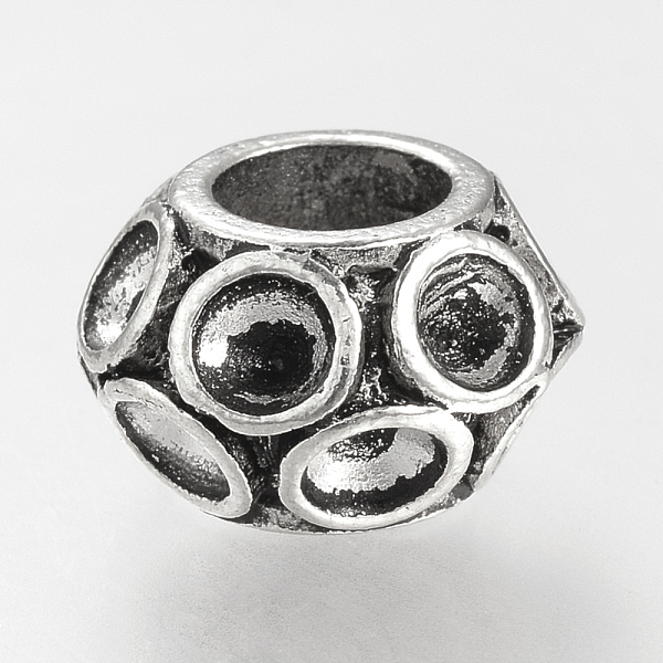 PandaHall Tibetan Style Alloy European Beads Rhinestone Settings, Large Hole Beads, Lead Free, Rondelle, Antique Silver, 10.5x7mm, Hole: 5mm...
PandaHall Tibetan Style Alloy European Beads Rhinestone Settings, Large Hole Beads, Lead Free, Rondelle, Antique Silver, 10.5x7mm, Hole: 5mm...
