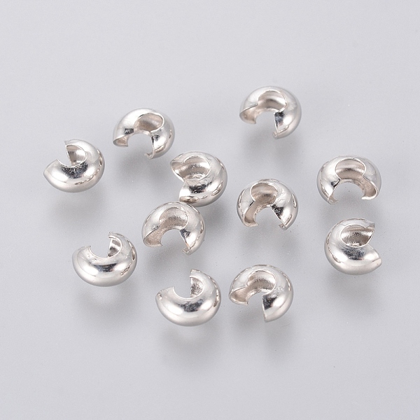 PandaHall Platinum Color Ringent Round Brass Crimp Beads Covers, Nickel Free, About 4mm In Diameter, 3mm Thick, Hole: 1.5mm Brass
PandaHall Platinum Color Ringent Round Brass Crimp Beads Covers, Nickel Free, About 4mm In Diameter, 3mm Thick, Hole: 1.5mm Brass