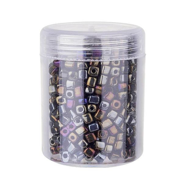 PandaHall Plated Glass Seed Beads, Round Hole, Cube, Black Plated, 3~7x3x3mm, Hole: 0.5mm, about 400pcs/box Glass Cube
PandaHall Plated Glass Seed Beads, Round Hole, Cube, Black Plated, 3~7x3x3mm, Hole: 0.5mm, about 400pcs/box Glass Cube