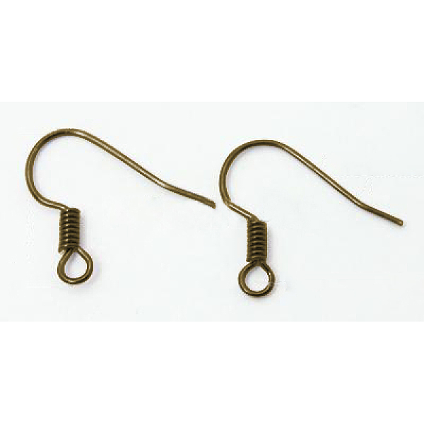 PandaHall Brass Earring Hooks, with Horizontal Loop, Antique Bronze, 15~17.5mm, Hole: 1.5mm Brass
PandaHall Brass Earring Hooks, with Horizontal Loop, Antique Bronze, 15~17.5mm, Hole: 1.5mm Brass