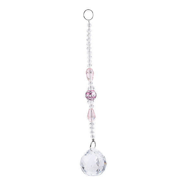 PandaHall Faceted Crystal Glass Ball Chandelier Suncatchers Prisms, with Alloy Beads, Pink, 190mm Glass Teardrop Pink
PandaHall Faceted Crystal Glass Ball Chandelier Suncatchers Prisms, with Alloy Beads, Pink, 190mm Glass Teardrop Pink