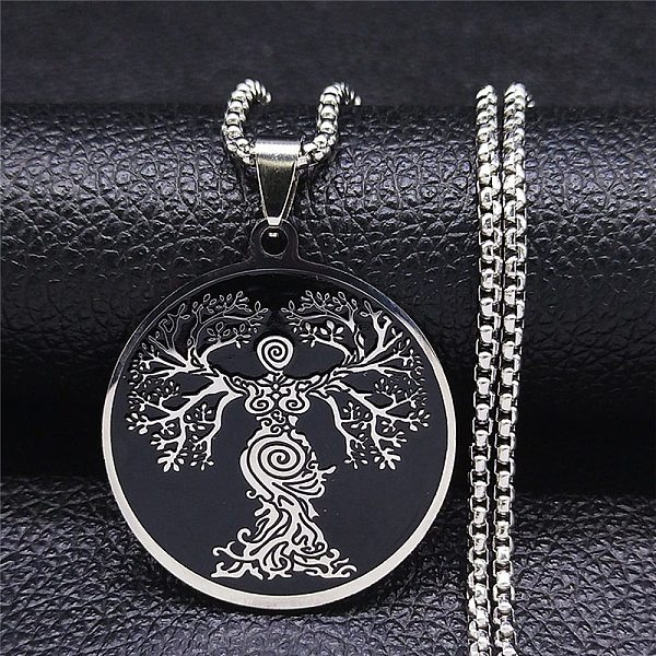 PandaHall 304 Stainless Steel Enamel Necklaces, Tree of Life Pendant Necklaces, Stainless Steel Color, 19.61 inch(49.8cm) 304 Stainless..., Black
PandaHall 304 Stainless Steel Enamel Necklaces, Tree of Life Pendant Necklaces, Stainless Steel Color, 19.61 inch(49.8cm) 304 Stainless..., Black