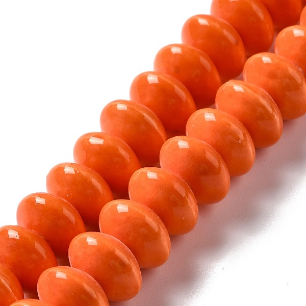 PandaHall Handmade Pearlized Porcelain Beads, Flat Round, Orange, 12x7mm, Hole: 1.6mm, about 45pcs/strand, 12.40''(31.5cm) Porcelain Round...
PandaHall Handmade Pearlized Porcelain Beads, Flat Round, Orange, 12x7mm, Hole: 1.6mm, about 45pcs/strand, 12.40''(31.5cm) Porcelain Round...