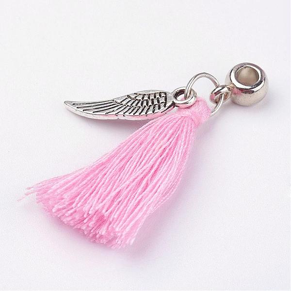 PandaHall Cotton Thread Tassel Pendant Decorations, with Tibetan Style Pendants, Mixed Color, 42mm, Hole: 3mm Cotton Multicolor
PandaHall Cotton Thread Tassel Pendant Decorations, with Tibetan Style Pendants, Mixed Color, 42mm, Hole: 3mm Cotton Multicolor